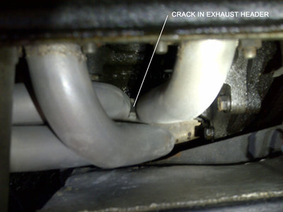 Exhaust header crack.jpg and 